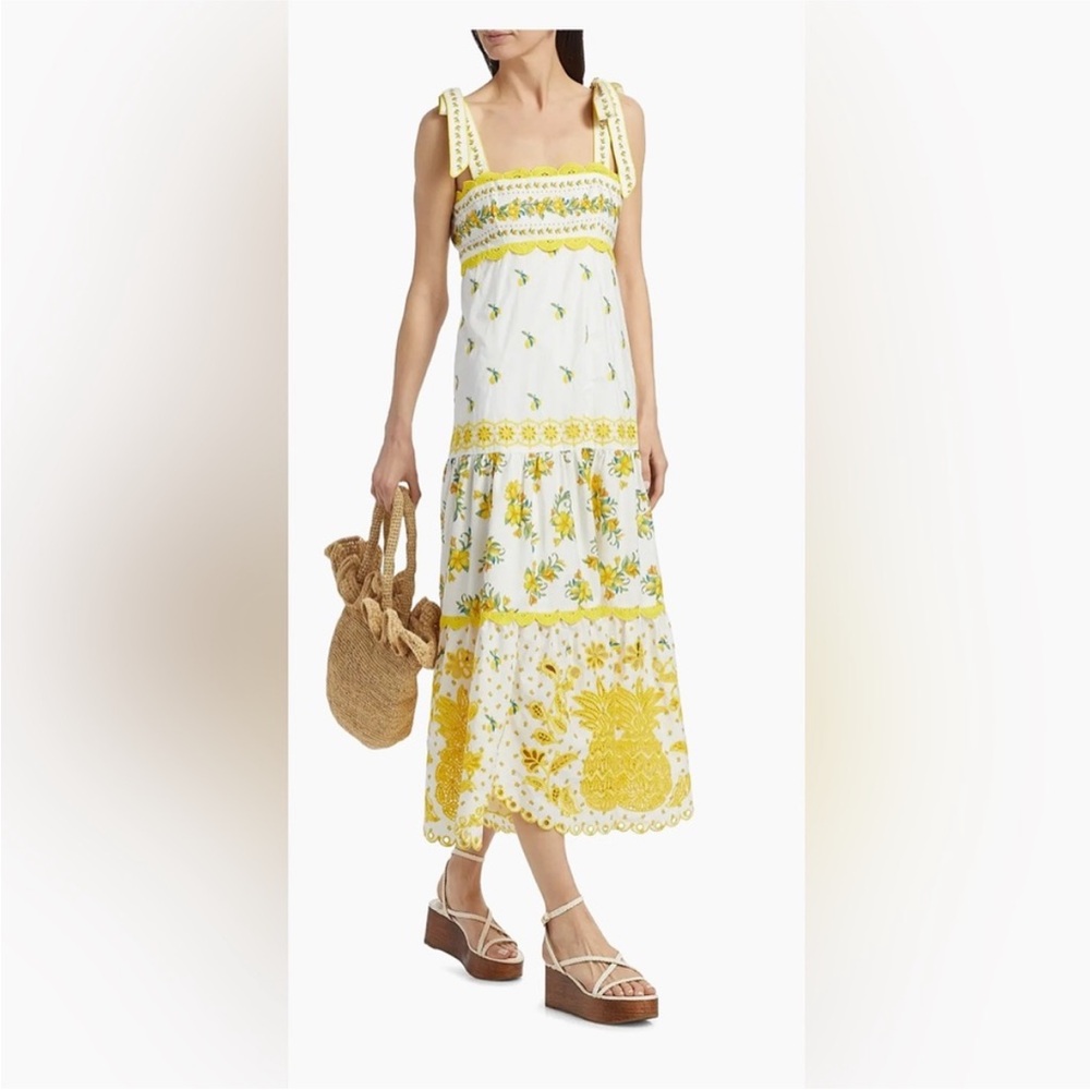 FARM Rio Sicily Richelieu Sleeveless Midi-Dress - Picture 2 of 14